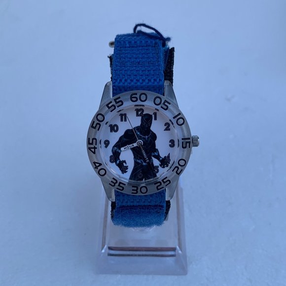 Marvel Black Panther Avengers Boys' Clear Plastic Time Teacher Watch - Picture 1 of 7